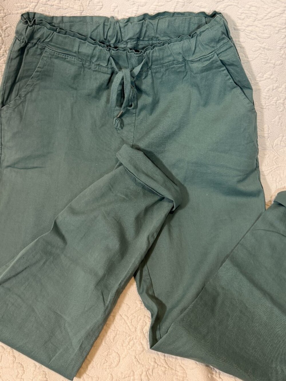 100% Cotton Teal Beach Pants